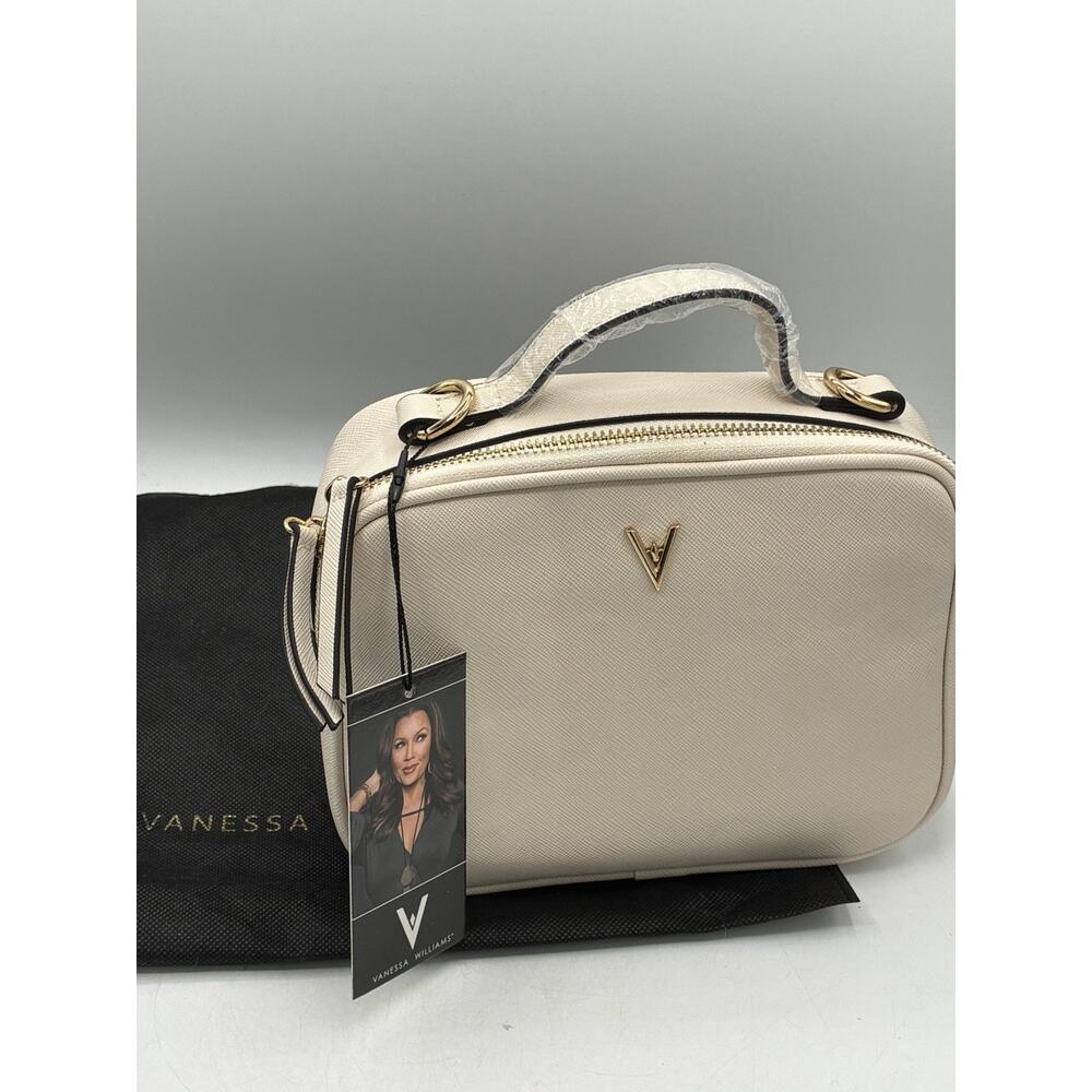 Vanessa Williams Lush Crossbody Camera Bag Off White Gold NWT Dust Bag VW-040WHT